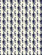 Dark Navy Abstract Organic Branch Rug