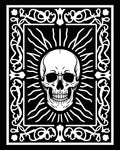 Gothic Skull Sunburst Frame Rug