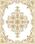 Golden Baroque Grand Medallion Accent Rug