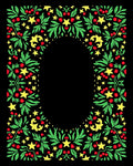 Folksy Green Berry Star Garland Rug