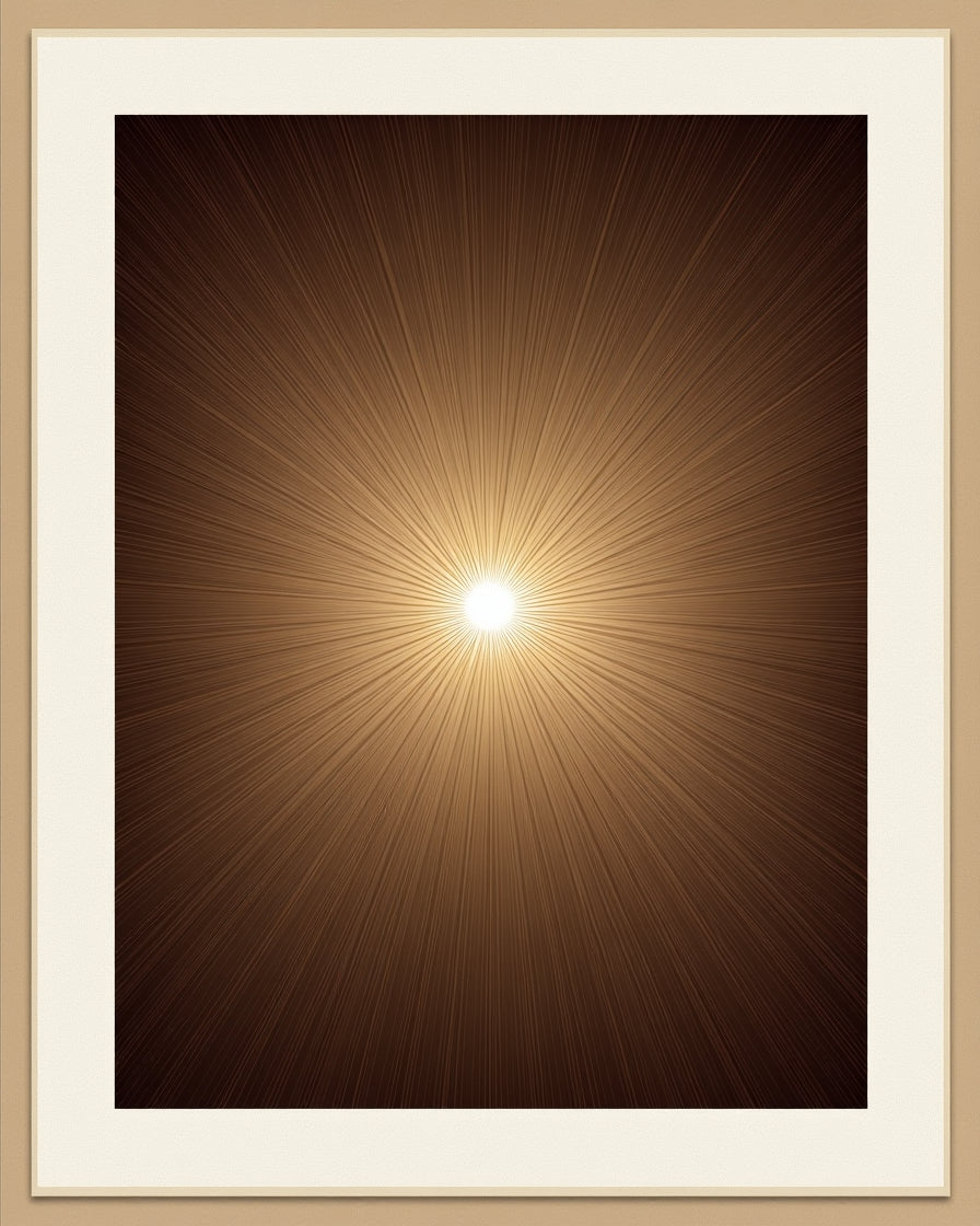 Radiant Sunburst Brown Rug