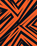 Bold Orange Jagged Lines Rug