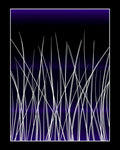 White Tall Grass Dark Purple Swirl Rug