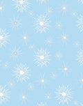 White Starbursts on Powder Blue Background Rug