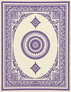 Ornate Purple Medallion Centerpiece Rug
