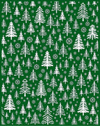 Emerald White Evergreen Forest Whimsy Rug