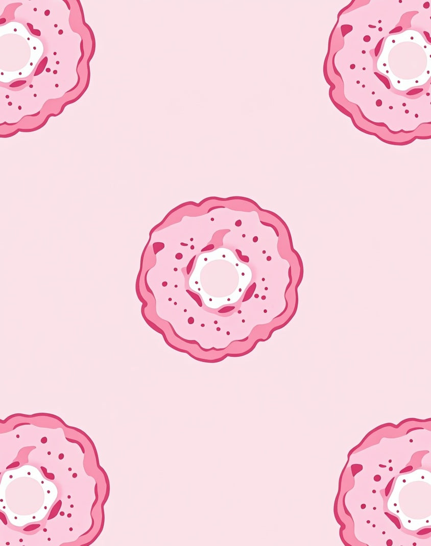Sweet Pink Donut Sprinkle Collection Rug