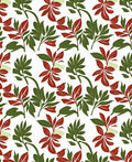 Crimson Leaf Branches On White Rug