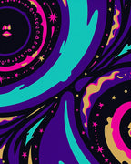 Cosmic Galaxy Swirl Abstract Rug