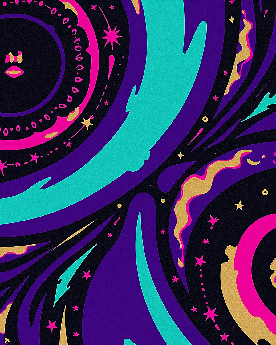 Cosmic Galaxy Swirl Abstract Rug