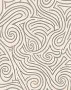 Subtle Gray Swirl Abstract Rug