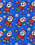 Whimsical Christmas Elf Star Hearts Rug