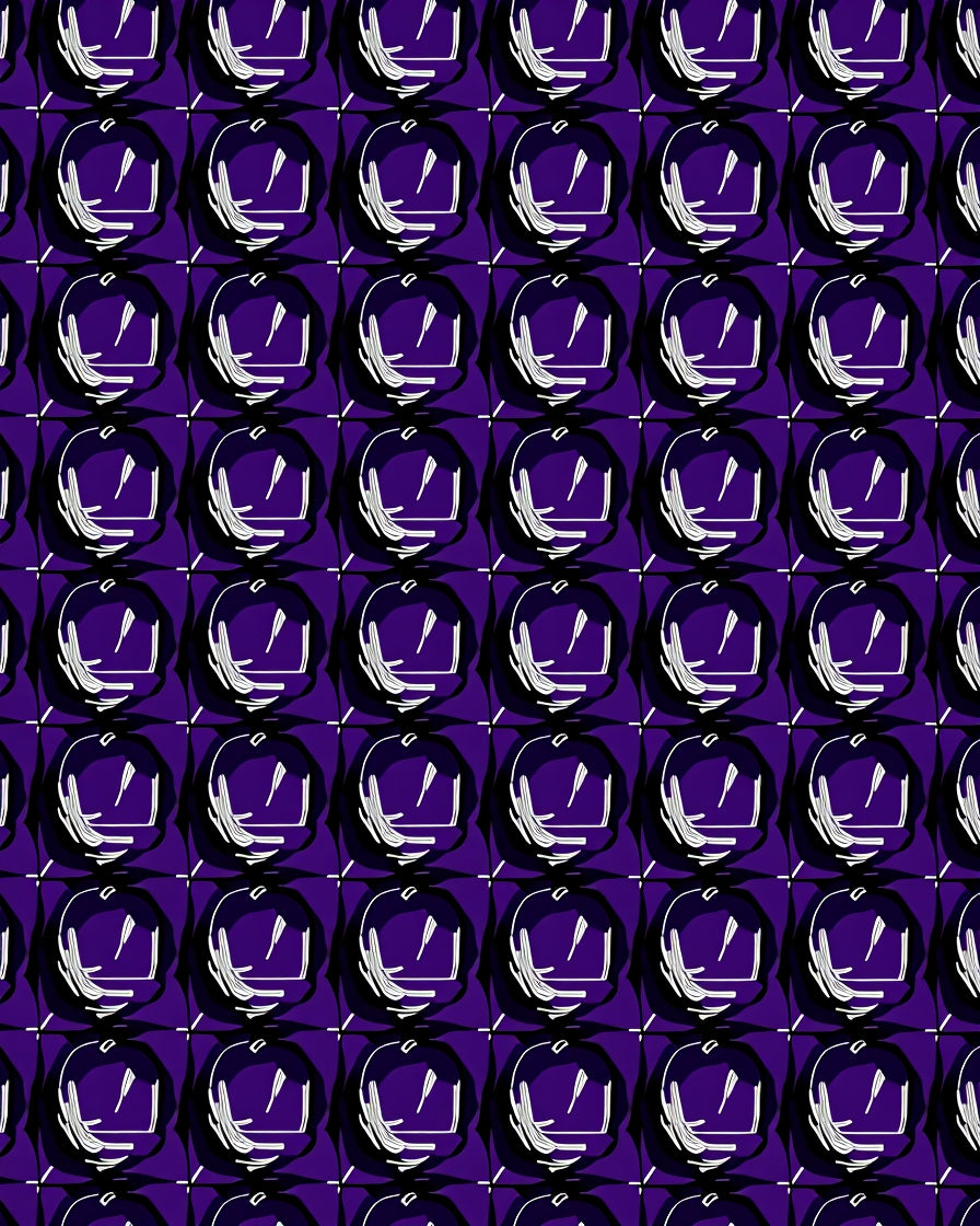 Deep Purple Bold Swirl Medallion Rug