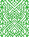Vibrant Emerald Intertwined Lattice Rug