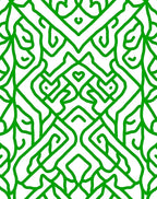 Vibrant Emerald Intertwined Lattice Rug