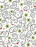 Crimson Holly Swirl Starburst Design Rug