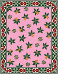Pink Bell Holly Border Rug