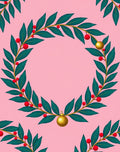 Festive Holly Berry Wreath Rug