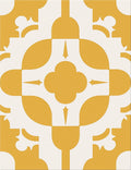 Mid Century Mustard Geometric Arabesque Rug