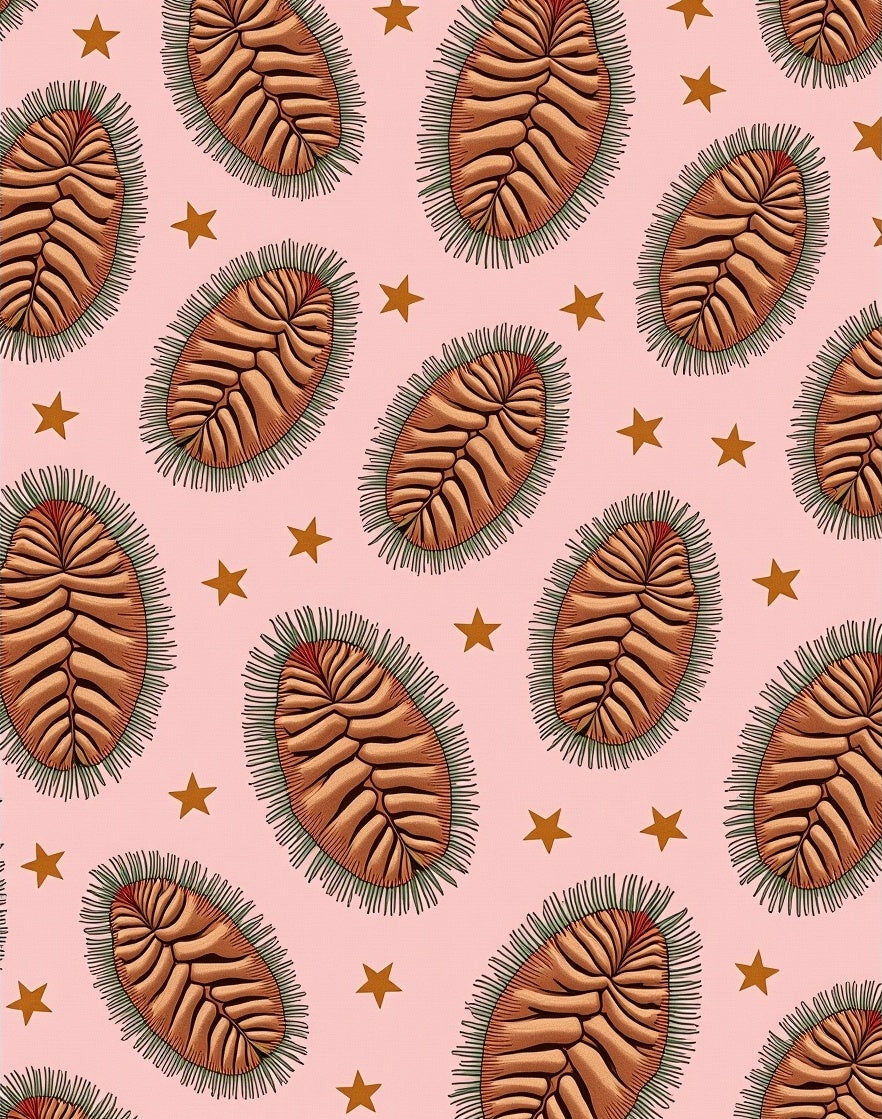 Pink Starburst Laurel Motif Rug