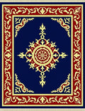 Crimson Gold Floral Medallion Navy Rug
