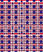 Navy Blue Stars Red White Stripes Rug