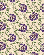 Purple Floral Vine Meadow Rug