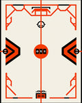 Opaque Cream Orange Geometric Composition Rug
