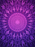 Vibrant Purple Gradients Radial Bloom Rug
