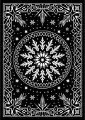 Black White Starburst Mandala Medallion Rug