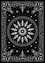 Black White Starburst Mandala Medallion Rug