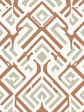 Terracotta Neutral Geometric Diamond Accordion Rug