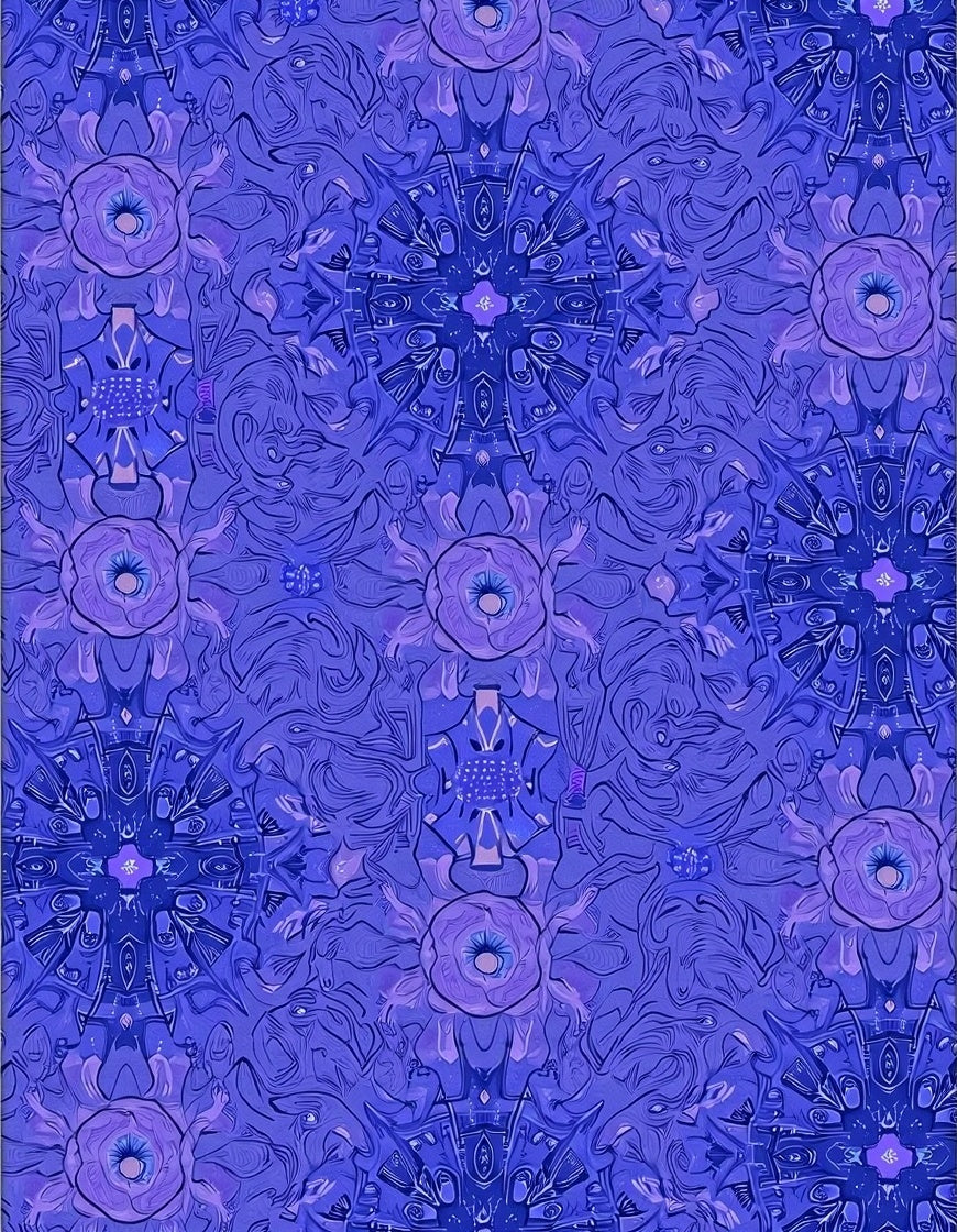Violet Mandala Bloom Repeating Rug