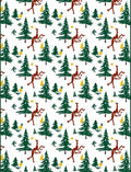 Green Forest Red Dancer Yellow Stars Rug