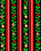 Christmas Holly Berry Ornament Garland Rug
