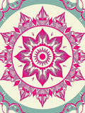 Vibrant Pink Floral Medallion Harmony Rug