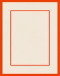 Orange Cream Nested Square Abstract Rug