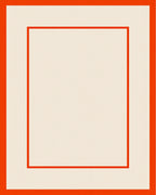 Orange Cream Nested Square Abstract Rug