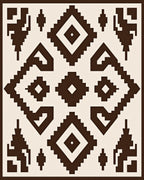 Rustic Earthy Diamond Tribal Rug