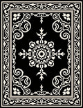 Monochromatic Scrollwork Mandalas Rug