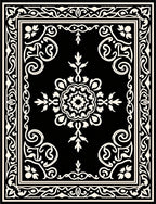 Monochromatic Scrollwork Mandalas Rug