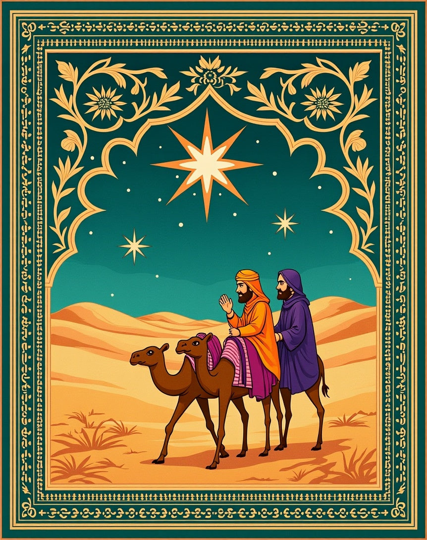 Camel Caravan Desert Star Rug