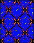 Electric Blue Psychedelic Sprout Rug
