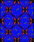 Electric Blue Psychedelic Sprout Rug