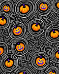 Whimsical Orange Pumpkin Circles Rug