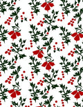 Red Berry Holly Branch Whimsical Rug