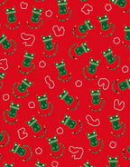 Crimson Green Whimsical Cat Snake Rug