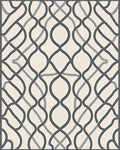Dark Gray Intertwined Scroll Arabesque Rug