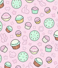 Pastel Cupcake Scatter Cute Rug