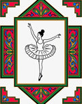 Earthy Tone Ballerina Dance Frame Rug